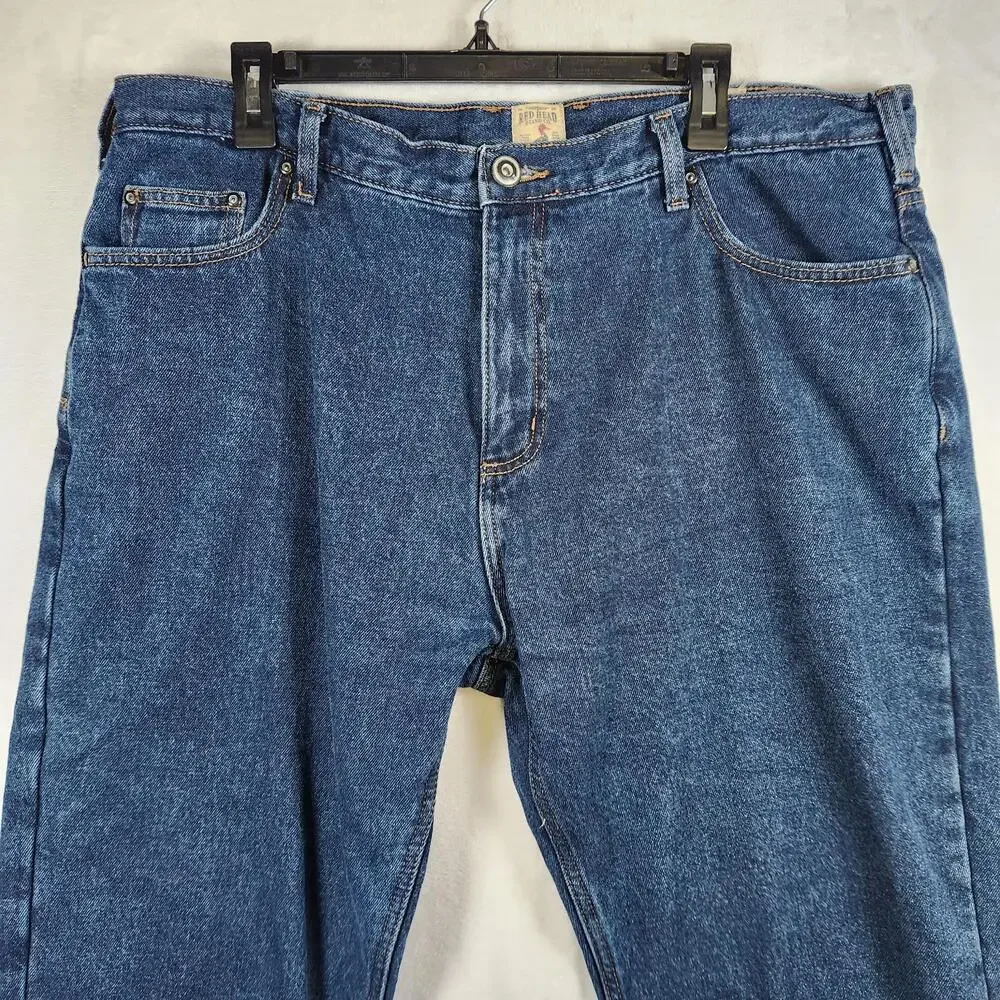 Red Head Brand Flannel Lined Jeans Blue‎ Size 40x30 Cotton